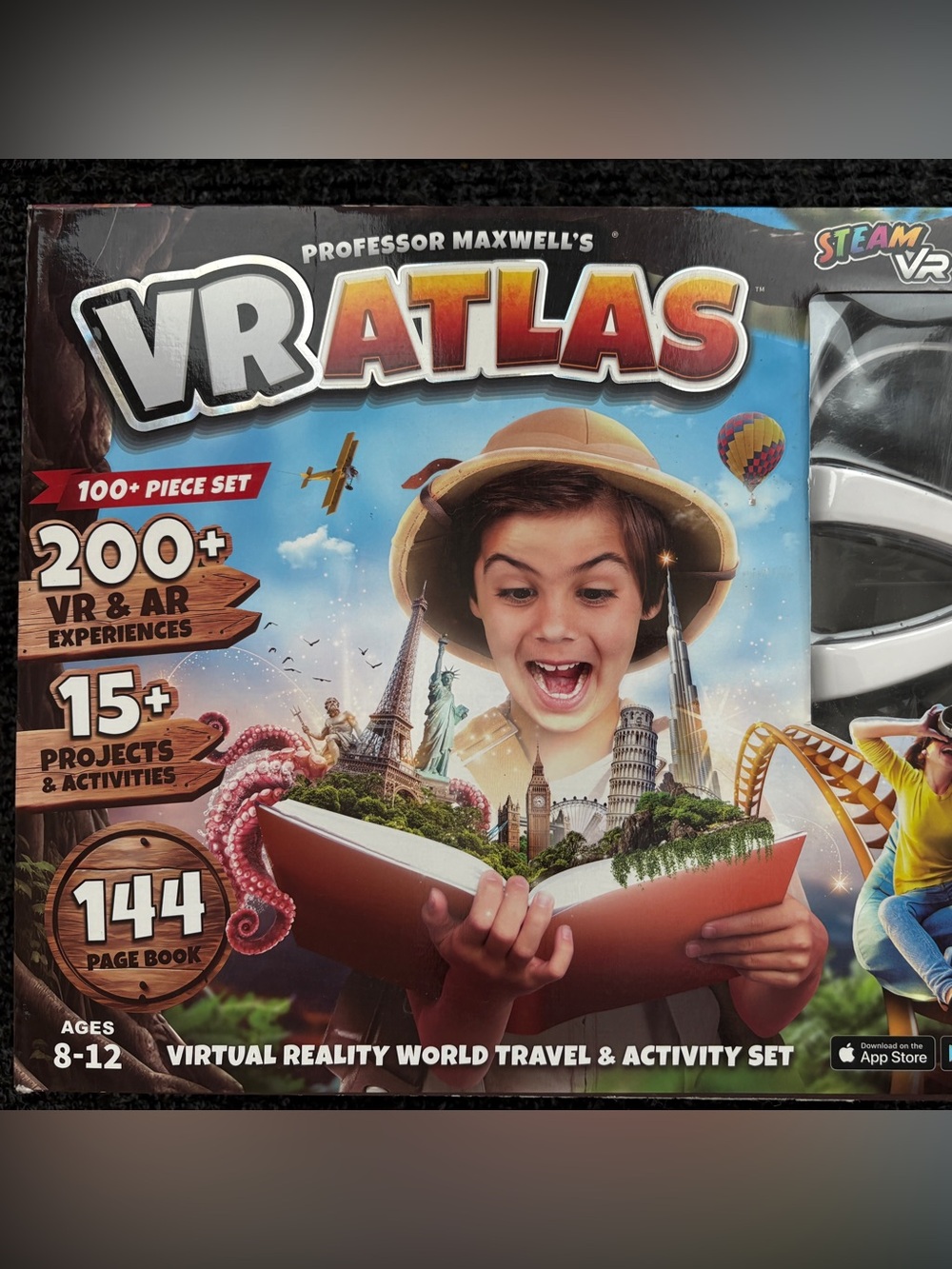 🌍✨New Professor Maxwell’s VR Atlas Virtual Reality World Travel & Activity Set 🌍
